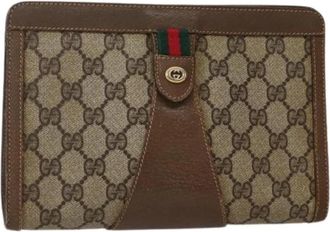 Gucci Pre-owned Clutches, female, Beige, Size: ONE SIZE Pre-owned Plastic Clutch