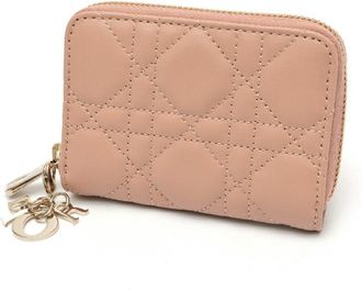 Dior Lady Dior Leather Coin Purse/Coin Case (Pre-Owned)