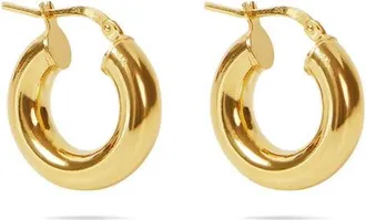 Argento Vivo Chunky Tube Hoop Earrings in Gold at Nordstrom