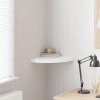 OEM Estante Esquinero Flotante, Blanco Brillante, 35 X 35 X 3,8 Cm, Mdf-crezuo