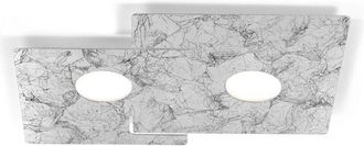 Kolarz Kolarz - Square - L&aacute;mpara De Techo Montada En Superficie Met&aacute;lica Lifestyle - Acabado Plateado Vintage, 2x Gx53