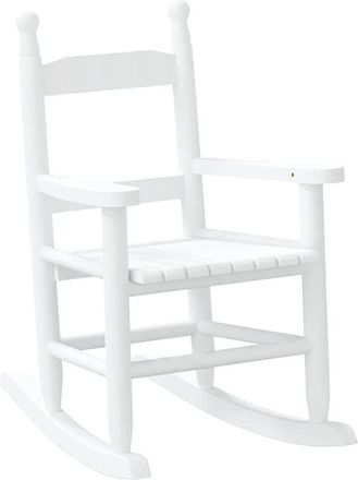 vidaXL Rocking Chair for Children White Solid Wood Poplar Vidaxl