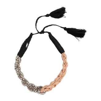 Alysi Necklaces, female, Multicolor, Size: ONE SIZE Braided Bead Necklace