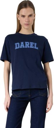 Gerard Darel Melly Retro Logo T-Shirt in Navy Blue at Nordstrom, Size Medium