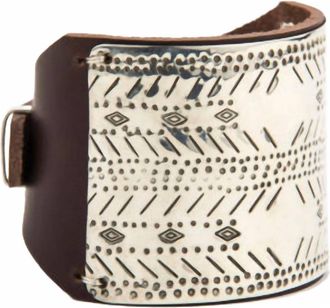 Taylor and Tessier Womens Magellan Bowman Cuff Bracelet In Brown