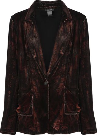 Avant Toi Burgundy Melange Velvet Blazer