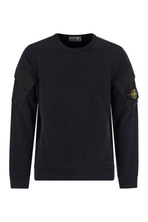 Stone Island Crew-Neck Sweatshirt With Sleeve Pockets
