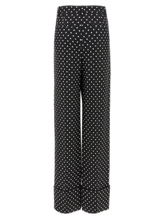 Valentino Garavani Polka-Dot Print Trousers - Black