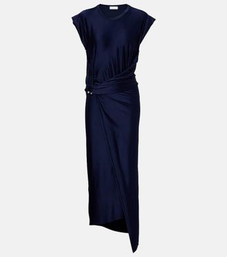 Paco Rabanne Draped jersey maxi dress