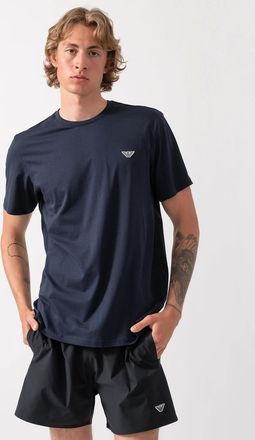 Emporio Armani Mens Emporio Armani Mens Beach T-Shirt with Eagle Logo - Armani Blue - Navy - Size: 42