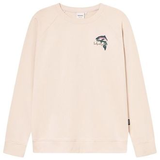 Dedicated Sweatshirt Malmoe Cut Out Trout Pullover f&uuml;r Herren | wei&szlig;