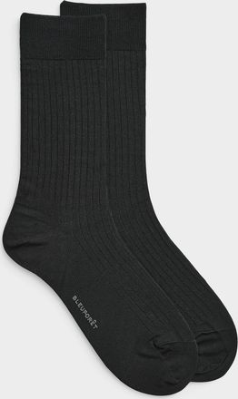 Bleufor&ecirc;t Mens Solid lisle dress socks