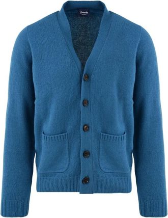 Drumohr Heren Cardigan Cardigan - Heren - Vesten - Blauw - XL - Truien & Vesten