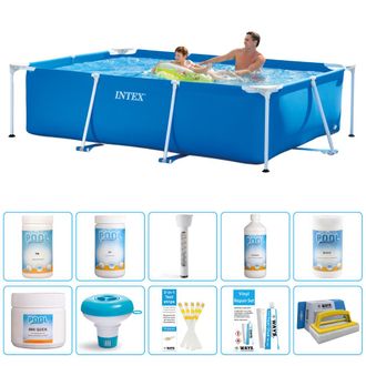 Intex Piscina Con Estructura Rectangular - 260x160x65 Cm - 7-piezas S43238