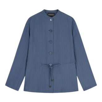 Emporio Armani Dames, Jassen, Blauw, Maat: M Satijn