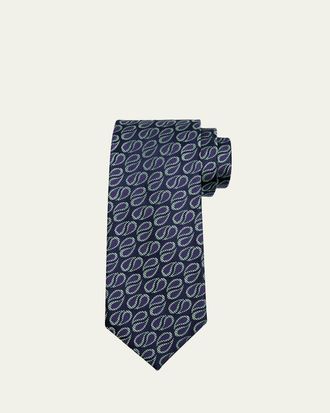 Charvet Mens Textured Raindrop Silk Tie