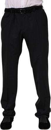 Dolce & Gabbana Mens Black Wool Formal Dress Pants Virgin Elastane