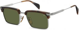 Eyewear by David Beckham Rechthoekige Zonnebril - Heren - Zonnebrillen - Bruin - 54 MM - Accessoires