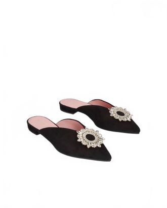 Pretty Ballerinas Womens Clementine Mule In Angelis Black