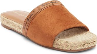 Karl Lagerfeld Tarzana 2 Script Espadrille Slide Sandal in Tan at Nordstrom Rack, Size 8.5