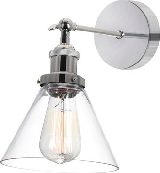 CWI Lighting Eustis 1 Light Wall Sconce With Polished Nickel Finish