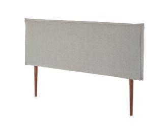HOMN Cabecero tapizado 150x100 cm, tela gris, 8 cm de profundidad