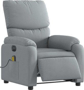 vidaXL Vidaxl - Sill&oacute;n Reclinable De Masaje El&eacute;ctrico Tela Gris Claro
