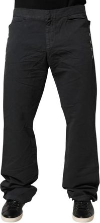 Just Cavalli Straight Fit Mid Waist Denim Broek Jeans - Heren - Wijde Broeken - Zwart - 2XL - Denim - Broeken