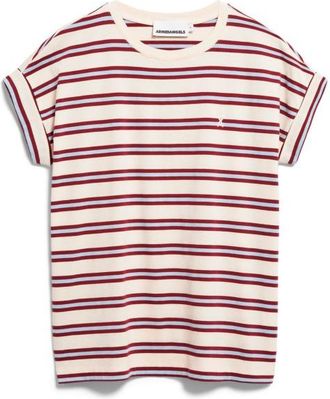 Armedangels Idaara Stripes T-Shirt f&uuml;r Damen | rosa