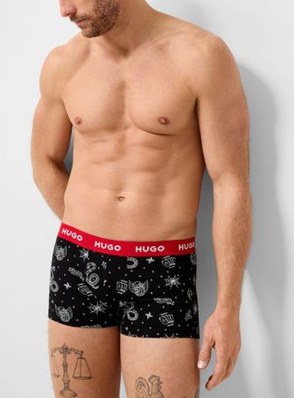 HUGO BOSS Mens 2.5 contrast-logo comfortable trunk Cotton