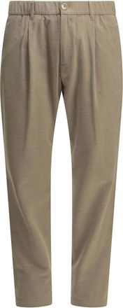 Herno Casual broek van wolmix - Heren - Broeken - Beige - Maat: XL Wol