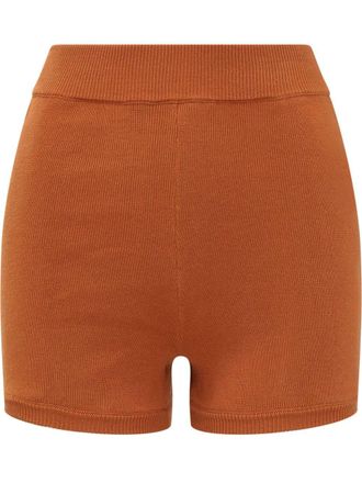 Mixik Geribbelde shorts - Bruin