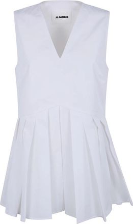 Jil Sander Sleeveless Top - Dames - Tops zonder mouwen - Wit - XS - Tops