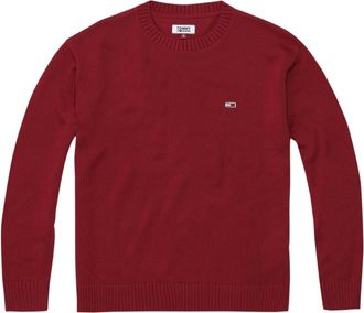 Tommy Jeans Womens Classic Sweater in Ruby - Size X-Small