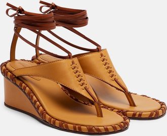 Zimmermann Sandalias con cu&ntilde;a de piel