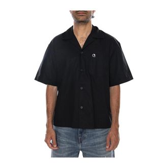 Carhartt Work in Progress Contrast Short Sleeve Shirt - Heren - Korte mouwen Overhemden - Zwart - L - Katoen - Overhemden