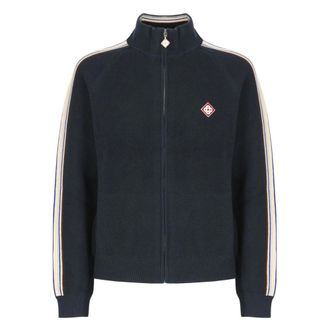 Casablanca Maglione con zip e logo - - Knitwear - Uomo - Blu - M
