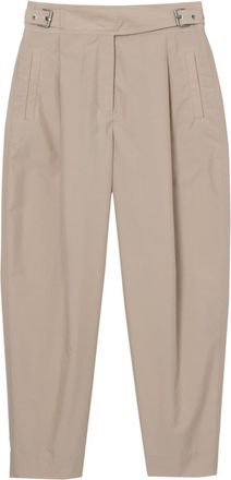3.1 Phillip Lim buckled tapered trousers - women - Cotton/Polyester - 00 - Neutrals