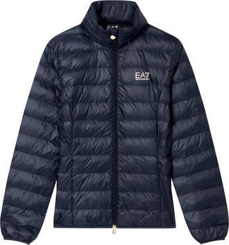 Emporio Armani Core Lady Jacket - Dames - Winterjassen - Blauw - XL - Nylon - Jassen