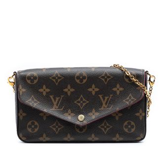 Louis Vuitton Pre-owned Womens Monogram Pochette Felicie - Brown Textile - One Size