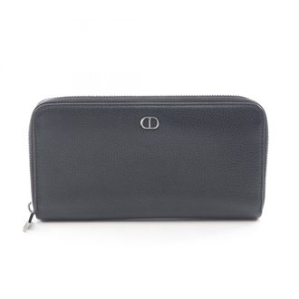 Dior Black Leather Long Wallet (Bi-Fold) (Pre-Owned)