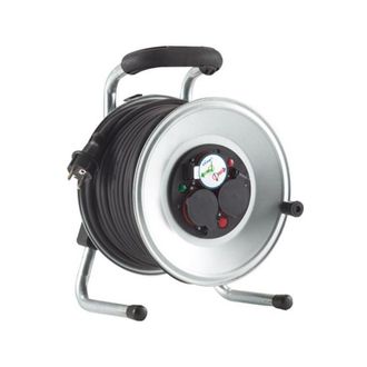 Forum Enrollador De Cable, Chapa De Acero, Ip 44, Neopreno, Largo De Cable De 40 M, Tipo De Cable : H07 Rn-f 3g1,5