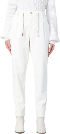 Eleventy Rechte broek - Dames - Straight fit broeken - Wit - M - Broeken