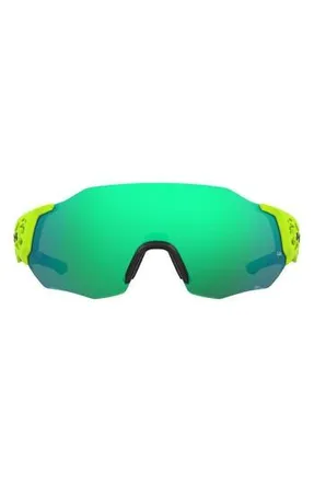 Under Armour 99mm Next Level Shield Sunglasses in Green Fluo Black at Nordstrom Rack