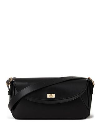 Sandro leather shoulder bag - women - Polyester/Calf Leather - One Size - Black