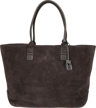 Hogan Address Medium Calf Leather Shopping Bag
