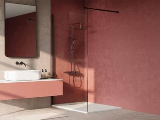 Vente-Unique Extra-Flat Shower Tray, Freestanding Or Recessed, Cuttable, SMC Resin in White | Size: 1200mm x 900mm