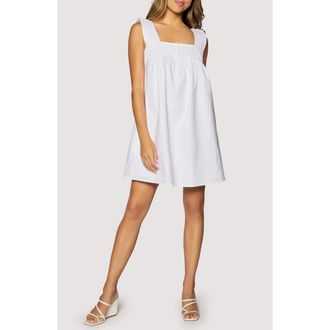 Lost + Wander Cabrera Mist Babydoll Minidress in White at Nordstrom, Size X-Small