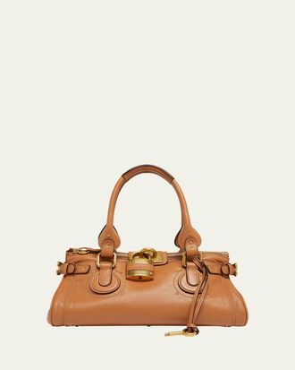 Chlo&eacute; Paddington Padlock Shoulder Bag in Leather
