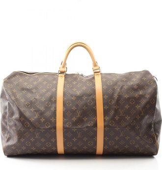 Louis Vuitton Brown Monogram Coated Canvas Leather Boston Bag (Pre-Owned)